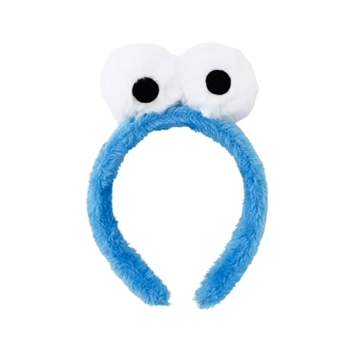 LUZTACT Monster Headband with Big Eyes Plush Cartoon Costume Headwear for Halloween Cosplay Accessories (Blue)