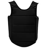 ECMQS Karate Brustschutz für Training von Erwachsenen, Black L