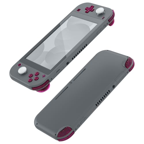 Image of eXtremeRate Clear Candy Pink Replacement ABXY Home Capture Plus Minus Keys Dpad L R ZL ZR Trigger for Nintendo Switch Lite, Full Set Buttons Repair Kits with Tools for Nintendo Switch Lite