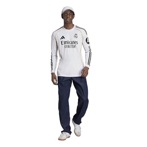 Image of adidas Performance Real Madrid Home 2025 /2026 White Men's Long Sleeve Jersey