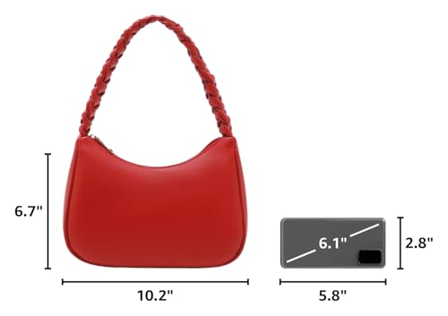 Image of CYHTWSDJ Shoulder Bags for Women, Cute Hobo Tote Handbag Mini Clutch Purse with Zipper Closure