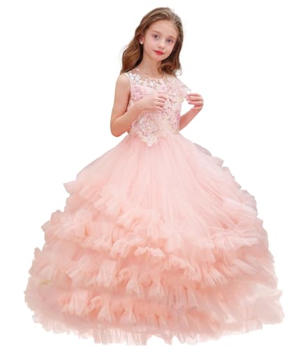ABAO SISTER Sparkling Flower Girls Princess Pageant Dreses Party Prom Puffy Ball Gowns Formal Dresses4