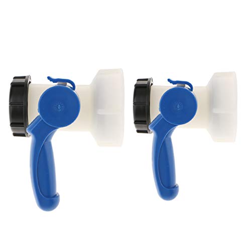 Preisvergleich Produktbild Almencla Wassertank Adapter 2pcs Ersatzhahn IBC Klappenhahn 62mm + 75mm