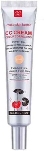 Color Correcting CC Cream with SPF 25, Coverage Lightweight Foundation, Hydrating Serum, Even Skin Tone Makeup and Skin Care, Boost Radiance, Refine Skin Texture, Avoid Sun Damage (LightLight, 1PCS)