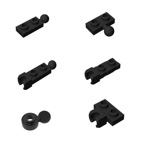 100 Piece Classic Building Plate Bulk, 1x2 with Ball End and Friction End Socket on Ends Compatible with Lego Parts and Pieces