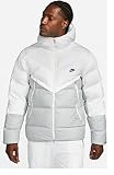 Nike Mens Hooded Jacket Sportswear Storm-Fit Windrunner, White/Lt Smoke Grey/Black, DR9605-100, L