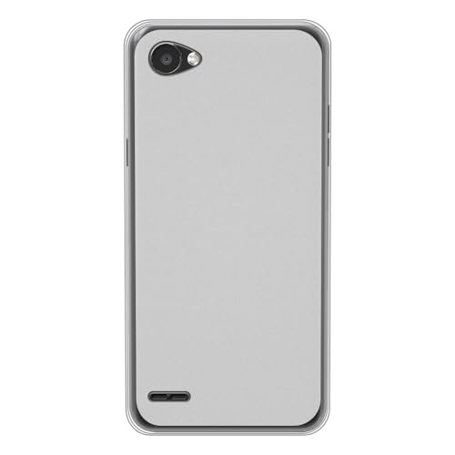 Shantime Funda Suave Compatible con LG Q6 Plus, Carcasa Delgada Antigolpes, Antirrayas y Flexible, Agarre Cómodo(Blanco)