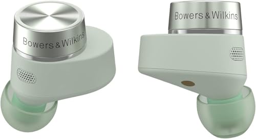 Bowers & Wilkins Pi5 S2 (Modelljahr 2023) kabellose True Wireless Noice Cancelling Kopfhörer mit Bluetooth, aptX, aktivem Noise Cancelling (ANC) und integrierten Mikrofonen // Sage Green