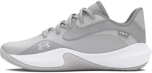 Under Armour Womens Lockdown 7 Low Sneaker, (101) Halo Gray/Distant Gray/Halo Gray, 12 Women/10.5 Men US