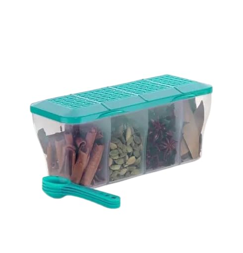Matuki Shape Airtight Kitchen Storage Container, 4-in-1, BPA-Free, Stackable, Transparent