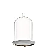 Farbe: Klar Leonardo - Tulipano - Glashaube mit Teller im Geschenkkarton - Metall / Glas - D 14cm