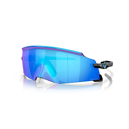 Oakley Gafas de sol Kato, color negro pulido/zafiro Prizm, Negro pulido, 149