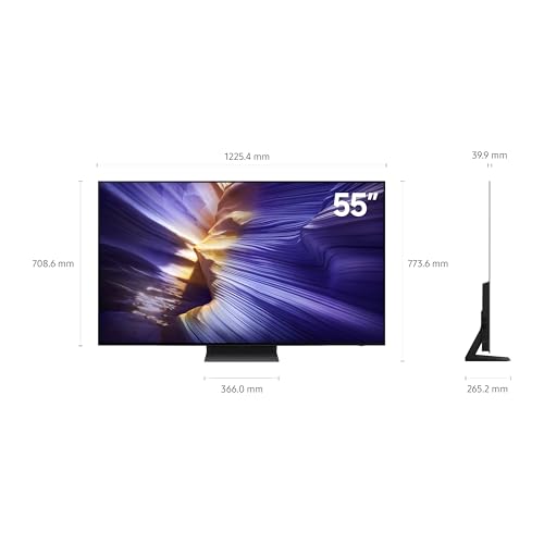 تلفزيون سامسونج بشاشة OLED مقاس 55 بوصة، S90F، 4K، معالج NQ4 AI الجيل الثالث، ترقية الذكاء الاصطناعي بدقة 4K برو، تقنية OLED HDR+، مسرع الحركة 144Hz، تلفزيون سامسونج الذكي Vision AI، QA55S90FAUXZN