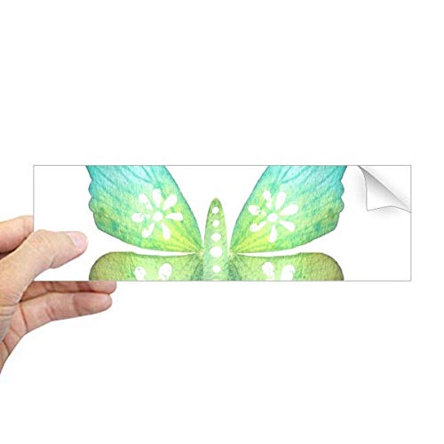 Autocollant rectangulaire papillon vert pour créer un coin bureau zen et lumineux