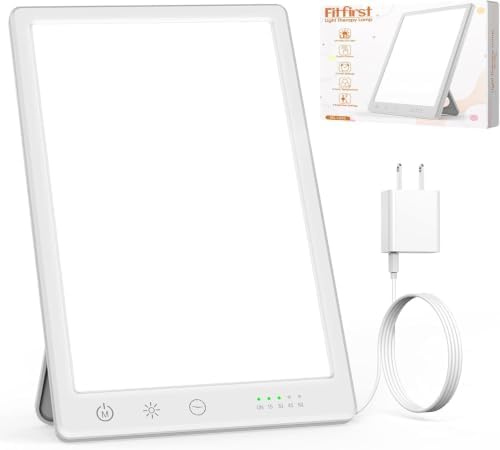 Light Lamp, Portable Full Spectrum LED Light Sunlight Personal Daylight with 3 Adjustable Color&Stepless Brightness Levels, Timer&Memory Function for Home Office Winter