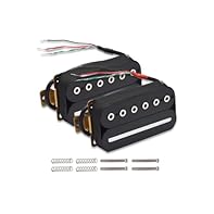 compatible with electric guitar which can be installed humbucker pickup. Pole-pieces: 57mm Blade & Hex Screw(Neck: 50MM, Bridge: 52MM),Bobbin: Plastic, Black.Position: Neck or Bridge Resistance: Neck-7.5K/3.5K, Bridge-15K/7.5K. Wiring: four-core wire...