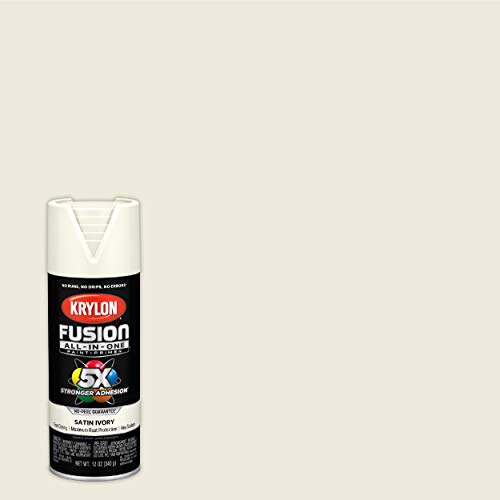 Krylon K02739007 Fusion All-In-One Spray Paint For Indoor/Outdoor Use, Satin Ivory 12 Ounce (Pack Of 1) #TOP1