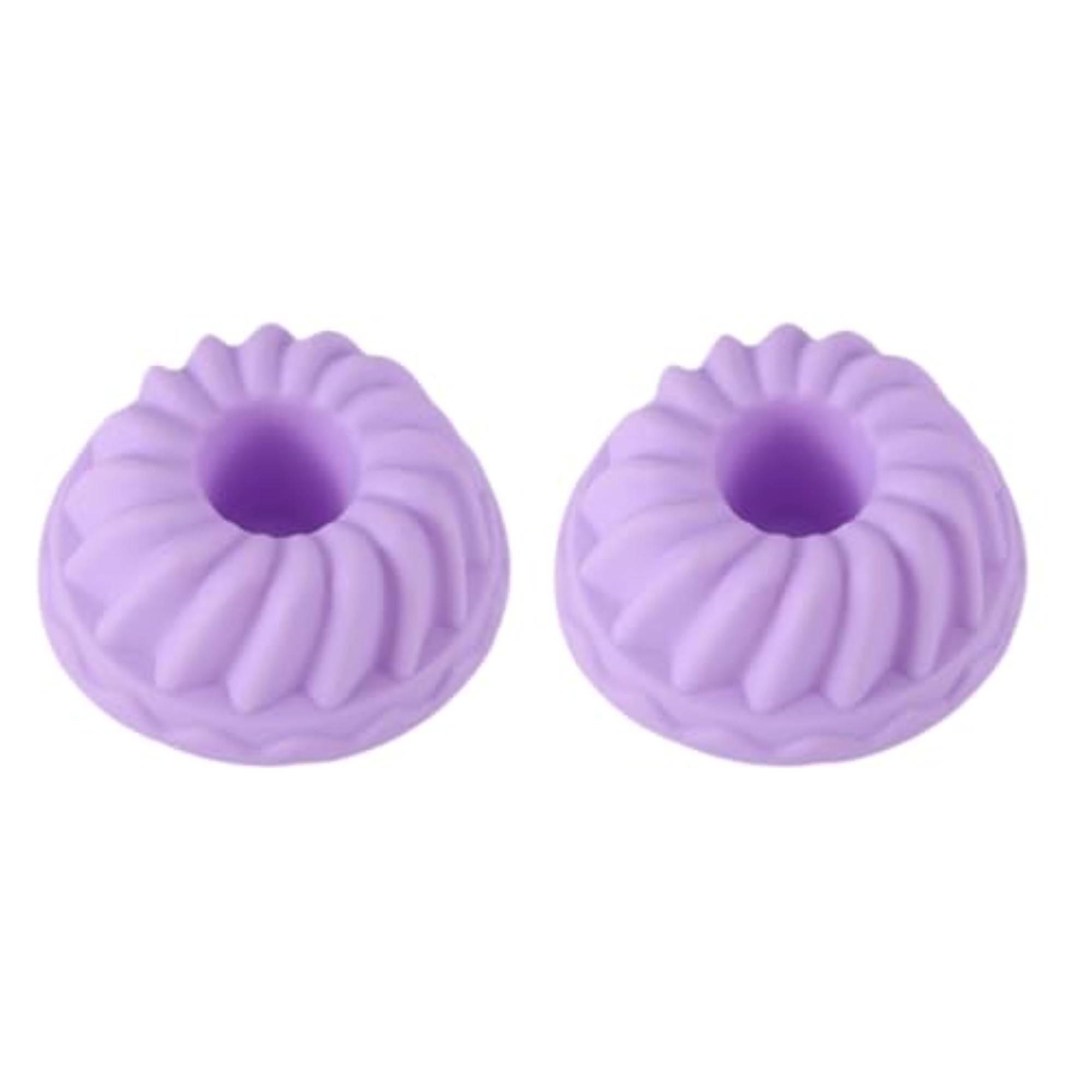 2X Silicone Fluted Cake Pans for Baking