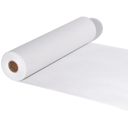 FRKOKRFA Chemin de Table en Non-tissé - Blanc - 25 m x 30 cm Nappe décorative - Décoration de...