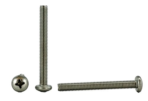 Vis machine tête poêle 10-32 x 1-3/4 filetage complet acier inoxydable 18-8 Phillips