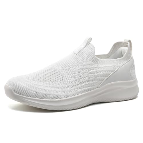 Image of TIOSEBON Women's Walking Tennis Shoes Knit Comfortable Slip on Breathable Mesh Lightweight Sneaker