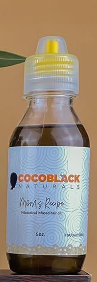 Cocoblack Naturals Mom's Recipe, 5oz, Intense Hair Growth Oil, Green, 142 ml (Pack of 1)