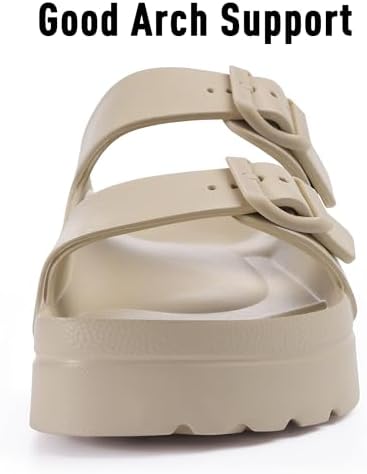 Goosecret Women's Comfortable Arch Support Walking Platform Sandals - 5