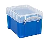 Really Useful 3.0 Liter Box, 9.63-in W x 7.17-in D x 6.75-in H, Blue, 1 Each