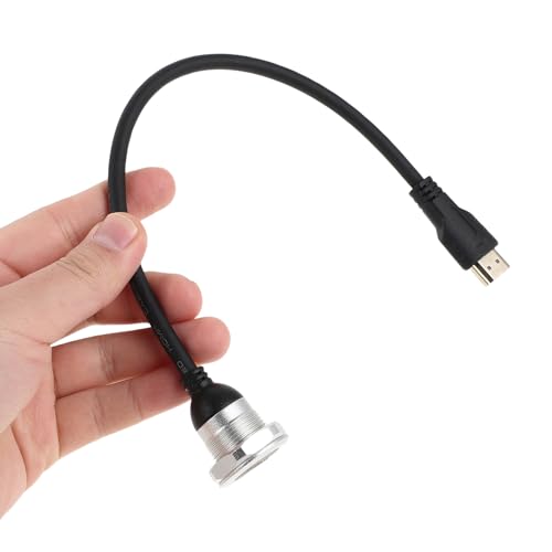 Cable de video para montaje en panel negro de 1 metro macho a hembra 4