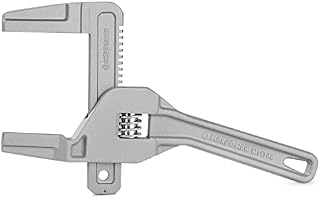 MAXPOWER Adjustable Spanner Wide Jaw, 250mm (10 Inch) Plumbing Basin Aluminium Adjustable Wrench for Plumber - MAX Opening Capacity 95mm