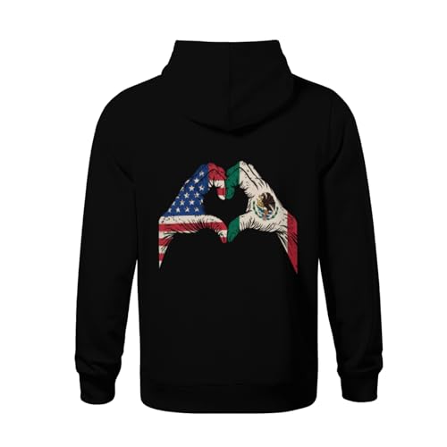 Kids Mexican Roots American America Mexico Flag Vintage Boys Girls Lightweight Kangaroo Pocket Fleece Hoodies3