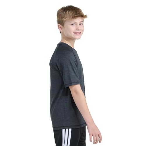 Image of Adidas Boys Short Sleeve Raglan Poly Tee