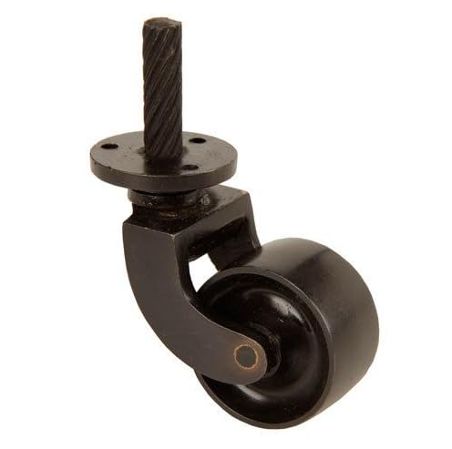 Van Dyker's Restorers Vintage Classic Solid Brass Stem Caster Wheel (1 Piece), Bronze, 1 1/4 Inch Wheel
