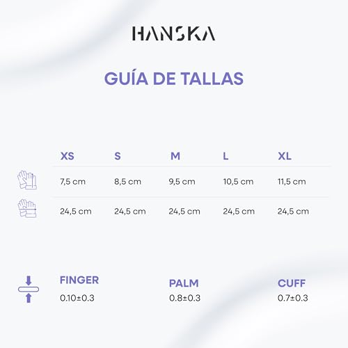 Guantes de nitrilo morado HANSKA desechables y sin polvo para alimentación talla L 7