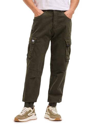 Image of Men's Navy Slim Fit Casual Cargo