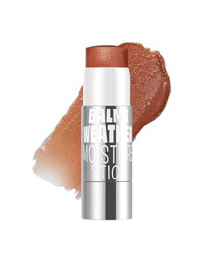GOOD WEIRD Highlighter: Balmy Weather Moisture Stick - Vegan Multi-Stick for Face, Cheeks, and Lips | Dewy Shimmer Glaze, Shea Butter | Cruelty-Free | Be You. It’s Good. |0.15 oz.| MANGO (Terracotta)