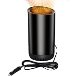 Chauffage de voiture portable 12 V, dégivrage rapide de chauffage de voiture qui se branche sur l'allume cigare 2 en 1 réglable (noir)