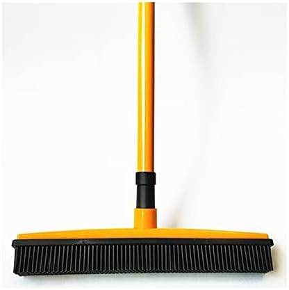 Vacuum Cleaner Floor Hair Broom Dust Scraper & Pet Rubber Brush Carpet Carpet Cleaner Sweeper No Hand Wash Mop Clean Wipe Window Tool for Broadleaf Trees and Carpets (Color : Blue) (Orange) image 2