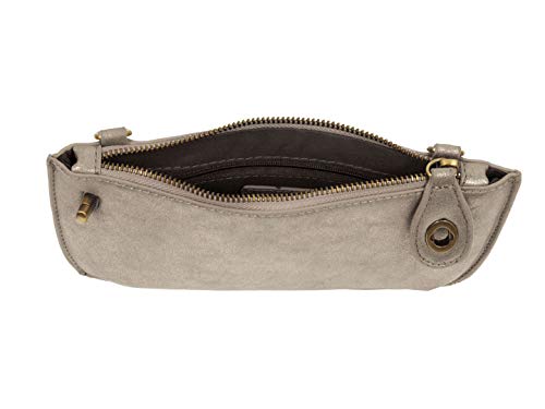 Image of Joy Susan Women Crossbody Wristlet Clutch Lustre Lux - Silver