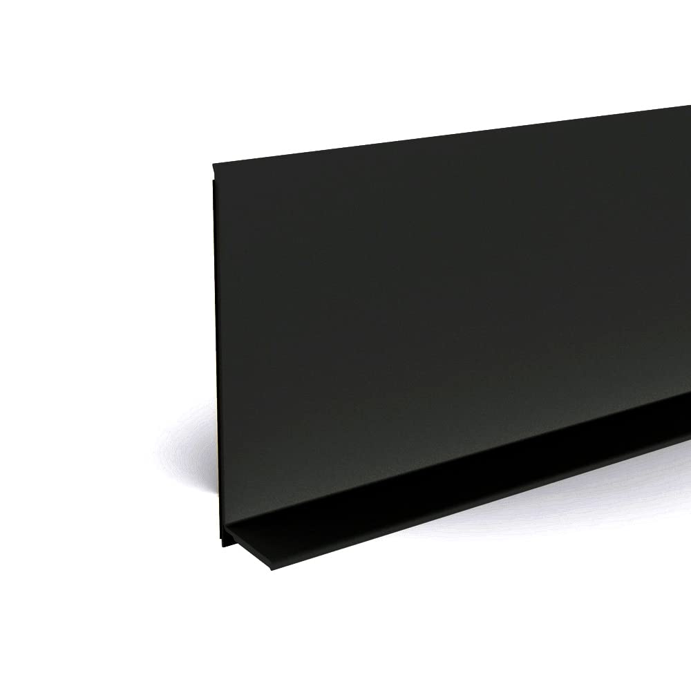 Rodapié suave de PVC adhesivo seco profesional de alta calidad de MadeInNature altura 50 mm, 70 mm o 100 mm Longitud a elegir (altura 50 mm x longitud 15 ml, negro)