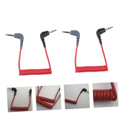 Lurrose 2 cables de audio Jack 3.5mm, 0.75m rojo miniatura 7