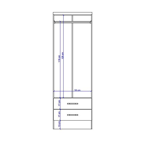 Armário Utilitário Multiuso 2 Portas 2gavetas Native Carraro