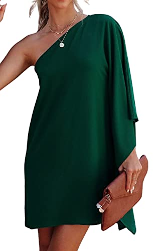 Jhsnjnr Women Elegant Evening Dresses Causal Summer Midi Dresses Sexy Off The Shoulder Cocktail Dress Green