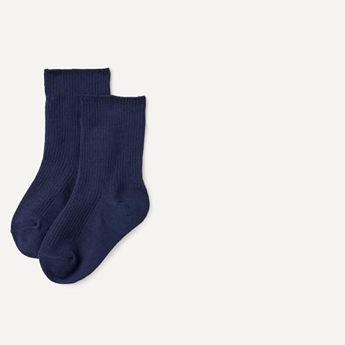 Image of Amazon Essentials Boys' Ribbed Crew Socks, 3 Pairs, Everyday Casual, School Uniform