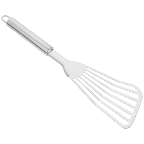 iplusmile Verdickter Edelstahl Pfannenwender mit Langem Griff Küchenpfannkuchenschaufel für Steak Gebratenen Fisch und Spiegeleier Küchenhelfer für Haushalt und...
