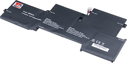 Batterie T6 Power pour ordinateur portable Hewlett Packard, numéro de pièce BR04XL, Li-Poly, 7,6 V, 4700 mAh (36 Wh), noir