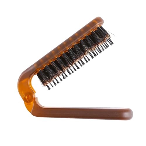 TOVINANNA Cepillo de Cerdas de Jabalí para Viaje Compacto y Portátil Peine Masajeador Antiestático para Cabello y Barba para Uso Bolsillo y Salón