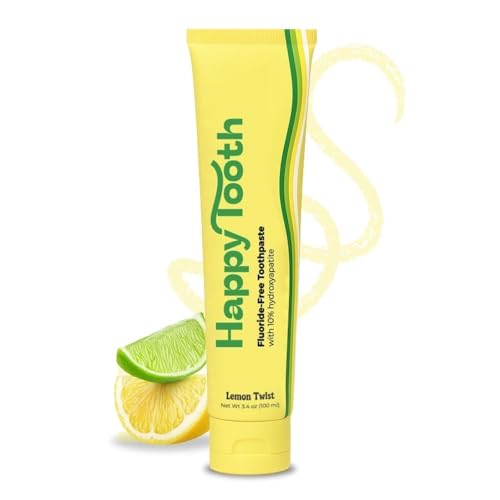 Image of Hydroxyapatite Toothpaste, Whitening, Fluoride Free, Lemon Twist, 3.4oz | Fluoride Free Toothpaste For Kids, Toddlers, Adults, SLS Free, Remineralizing, Enamel Safe, Dentist Formulated, Oral Care