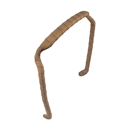 Zazzy Bandz - Curly Thick Hair - Medium Headband - Hand-Wrapped Solids (Original, Brown) #TOP23