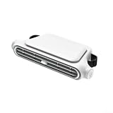 LatoYard Ventilatore posteriore per auto, ruotabile a 360 gradi, con tripla testa, silenzioso, 3 velocità, ricaricabile tramite USB, per sedile posteriore, bambini, SUV, camper, berlina, nero (bianco)